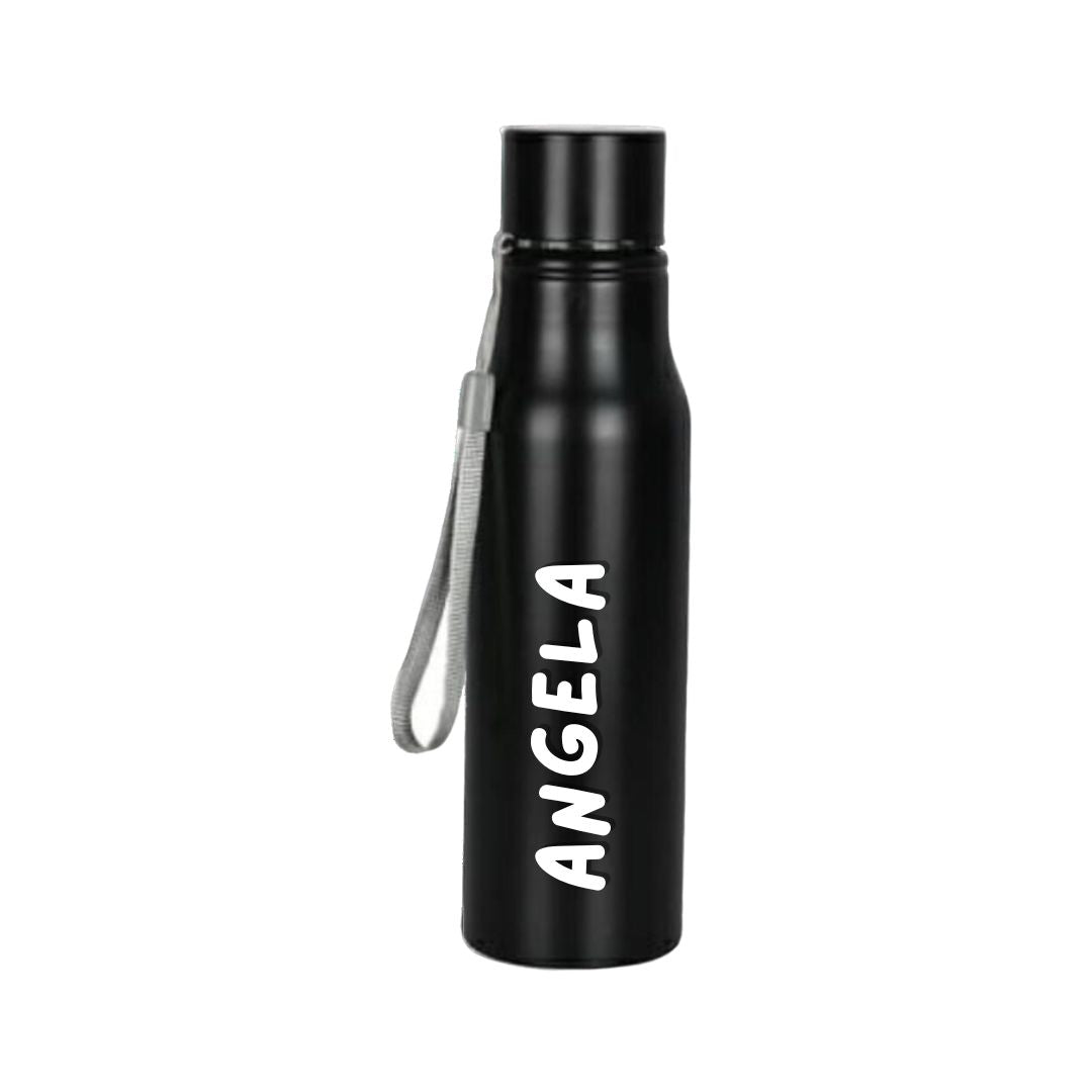 Personalized 750ml Matte Black Sleek Steel Bottle Eco Friendly