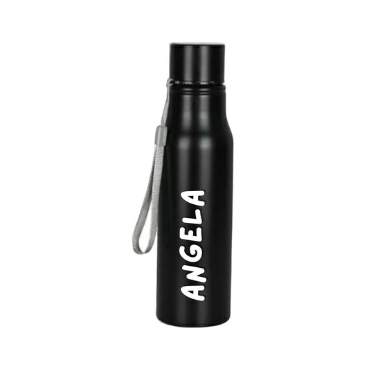 Personalized 750ml Matte Black Sleek Steel Bottle Eco Friendly