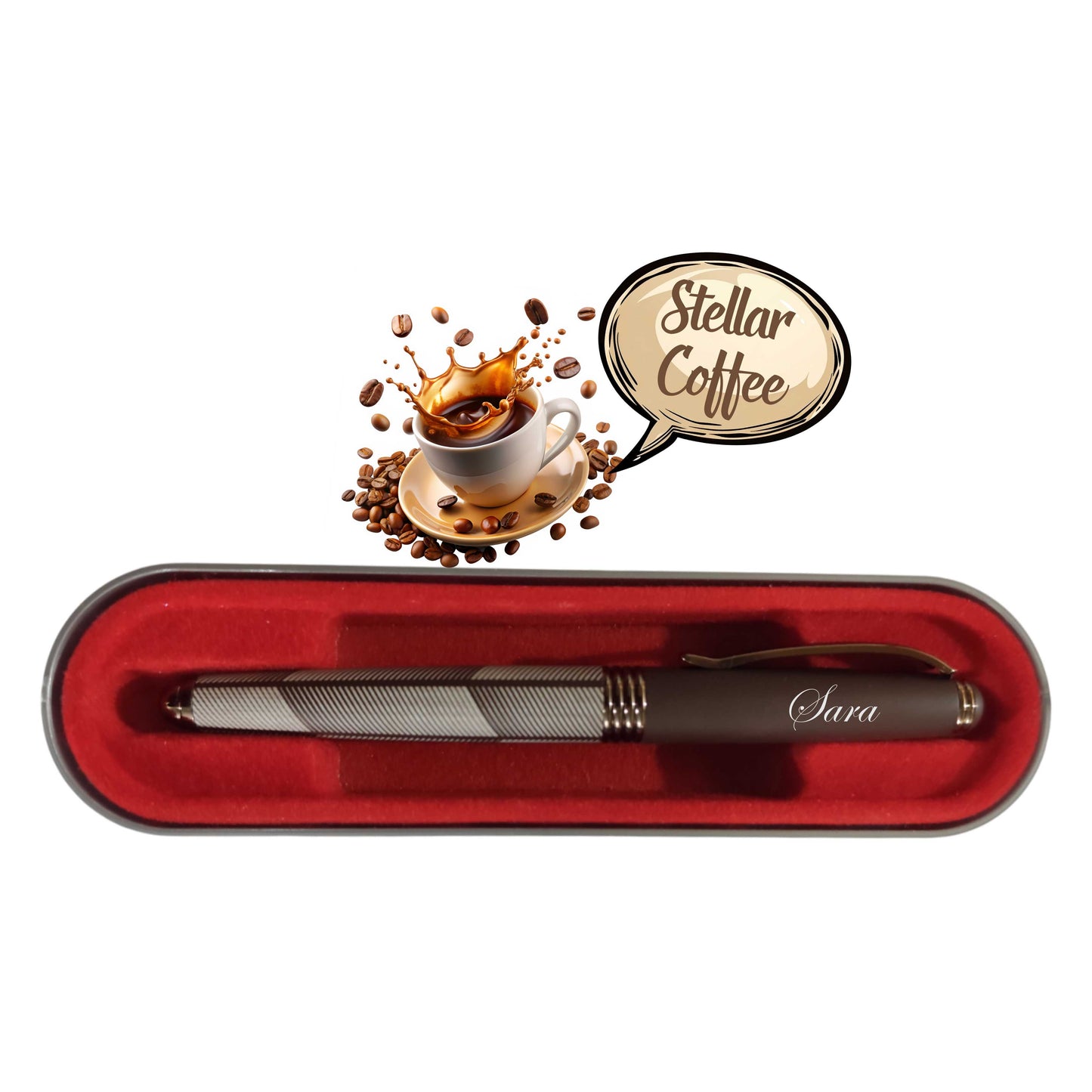 Fresh New color ā Stellar Coffee Personalised Premium Metal Pen