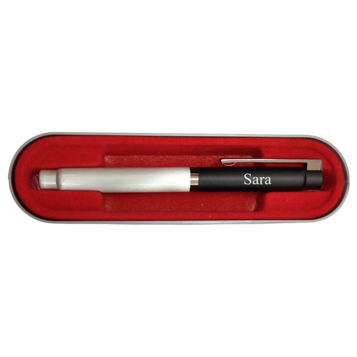 Personalised Premium Metal Pen ā Black n Silver