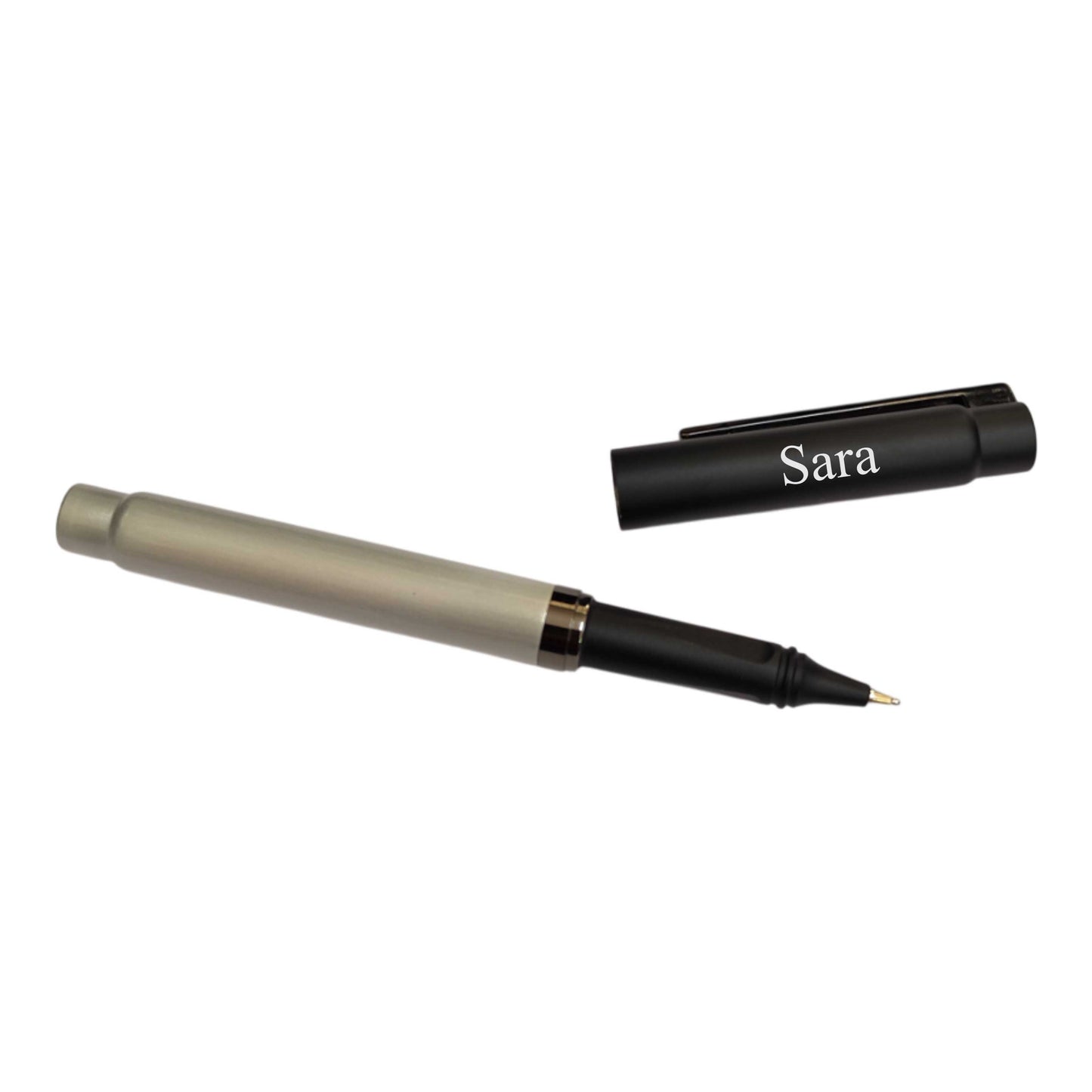 Personalised Premium Metal Pen ā Black n Silver