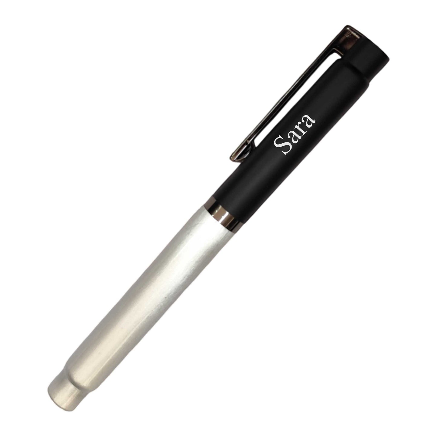 Personalised Premium Metal Pen ā Black n Silver